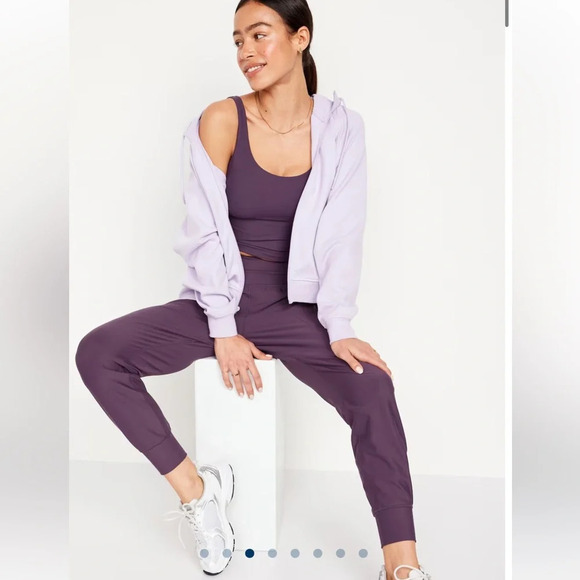 Old Navy High-Waisted PowerSoft Joggers - 7/8 Length - Mauve Pink - Size Small - Picture 11 of 13